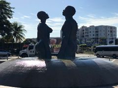 17C The Redemption Song sculpture is based on the Bob Marley song in Emancipation Park Kingston Jamaica